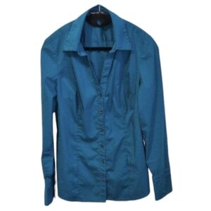 Express Teal Button-up Shirt Size Medium